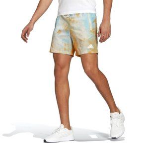 Adidas Essentials Tie-Dyed Inspirational Shorts, Hazy Sky / Hazy Orange
